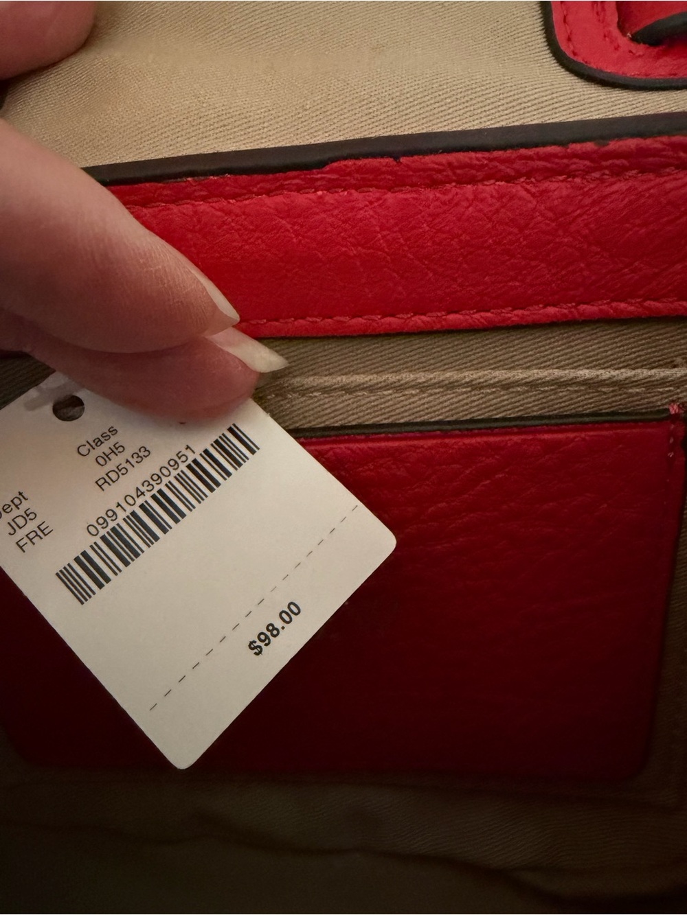 J Crew Red Leather Crossbody Bag with Brass Buckle - Picture 6 of 11
